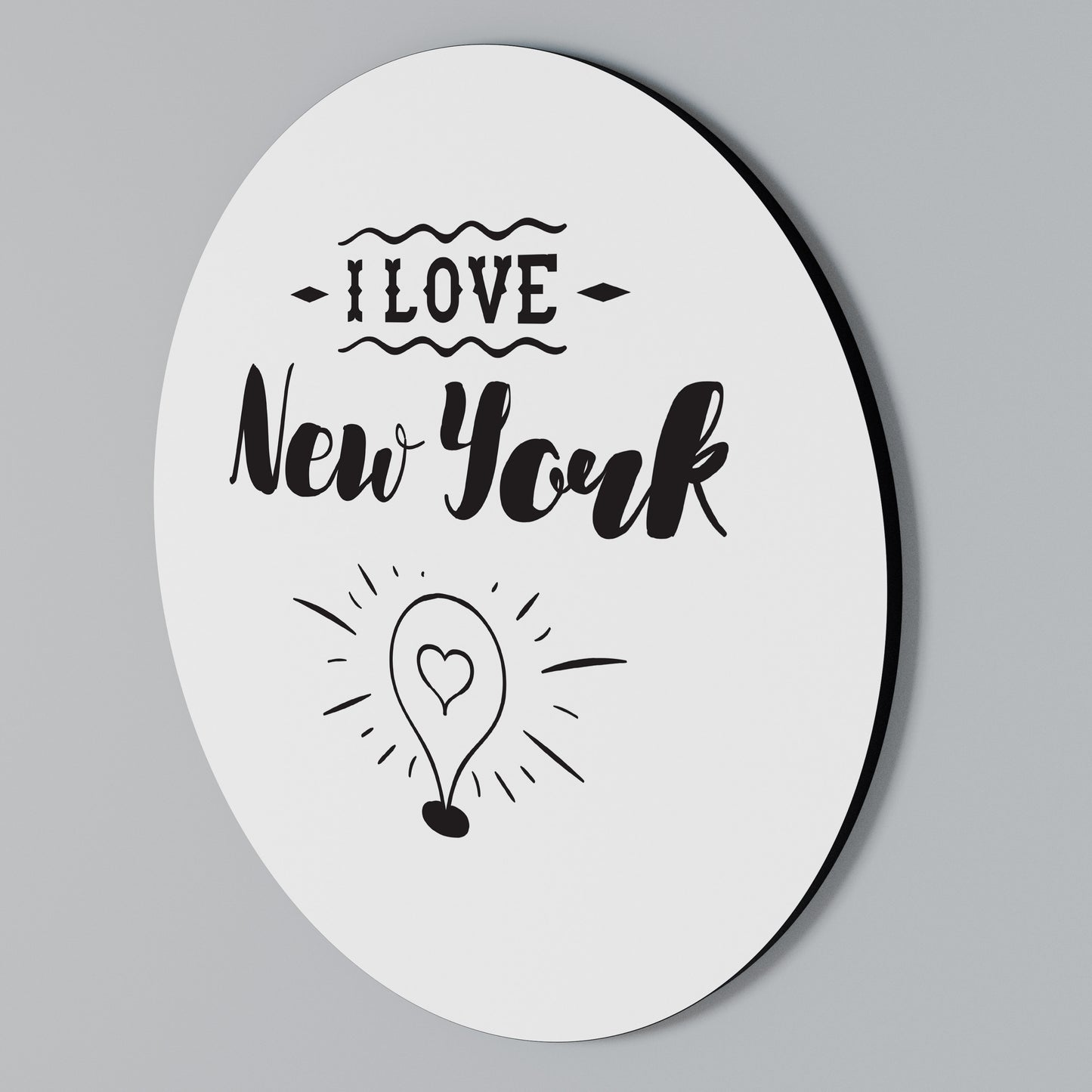 I LOVE NEW YORK Kulatá nástěnná dekorace