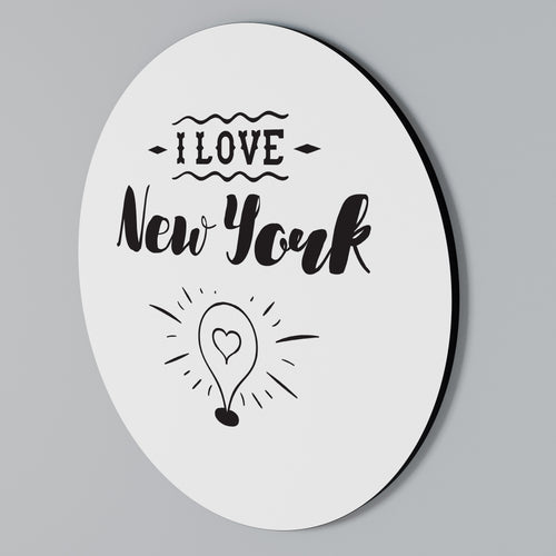 I LOVE NEW YORK Kulatá nástěnná dekorace