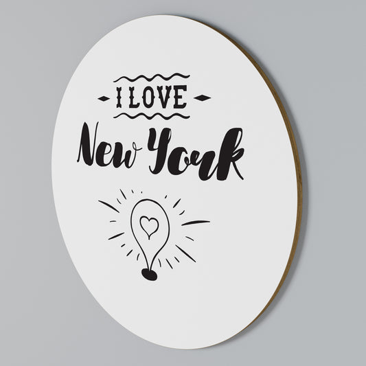 I LOVE NEW YORK Kulatá nástěnná dekorace