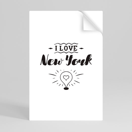 I LOVE NEW YORK Svislý samolepicí plakát