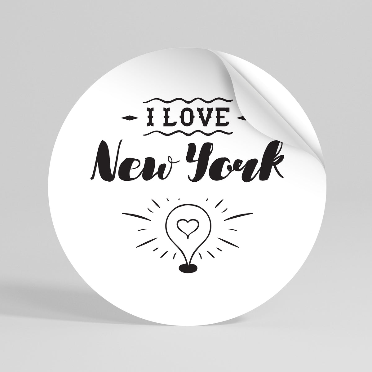 I LOVE NEW YORK Kulatá samolepka