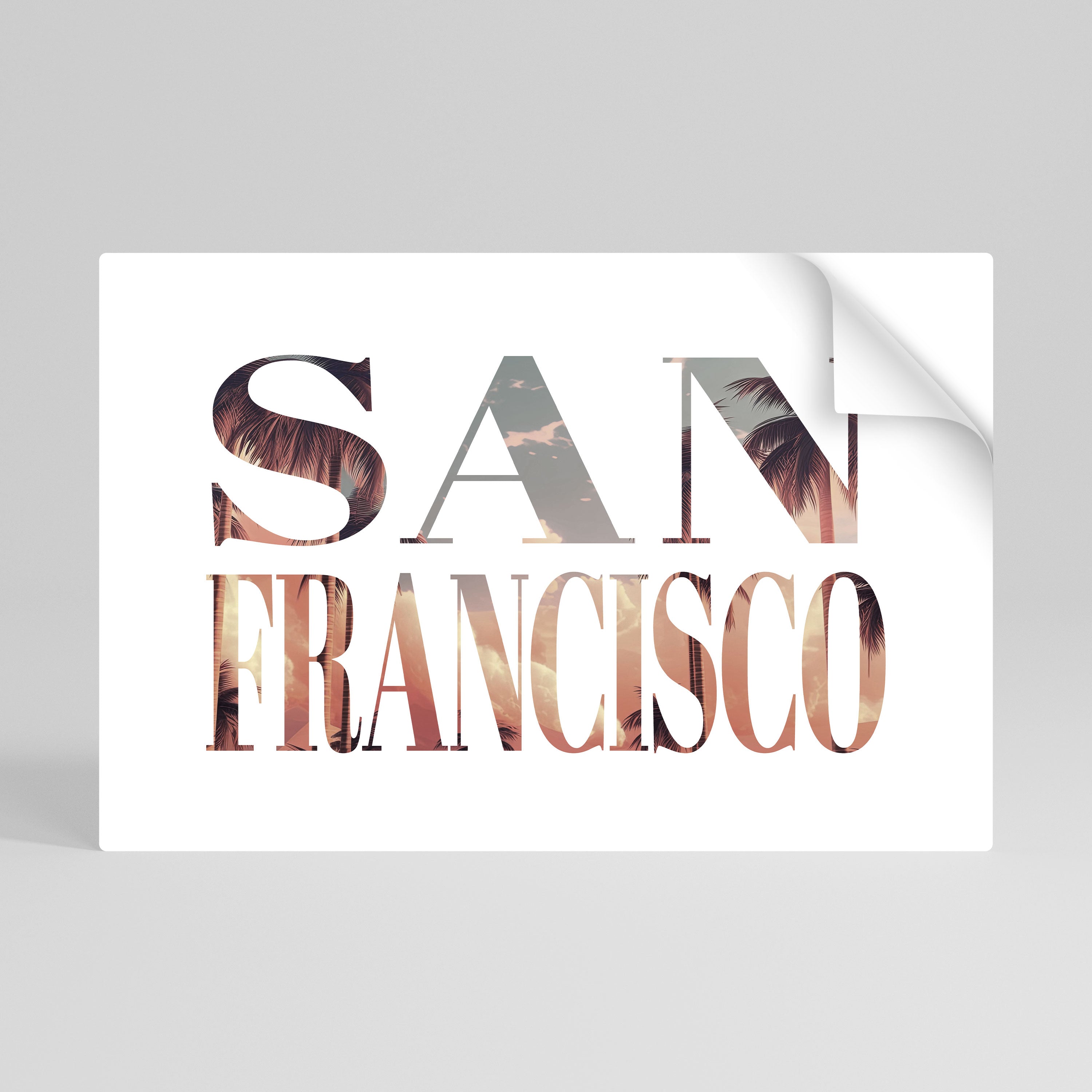 SAN FRANCISCO Vodorovný samolepicí plakát