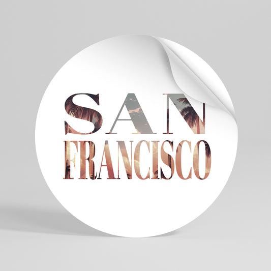 SAN FRANCISCO Kulatá samolepka