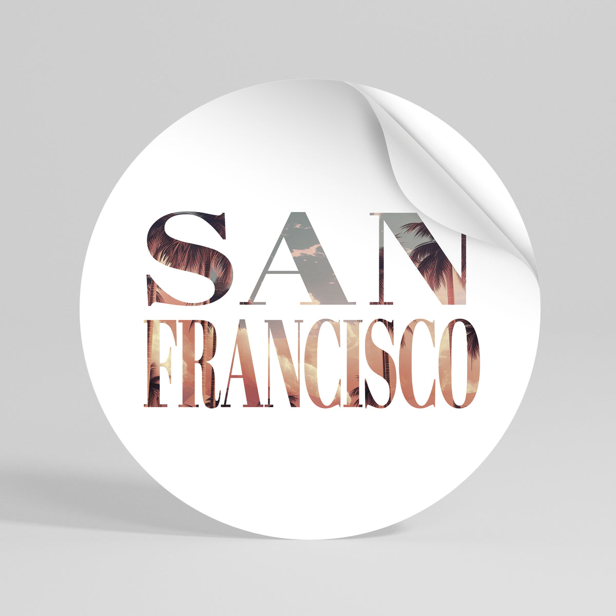 SAN FRANCISCO Kulatá samolepka