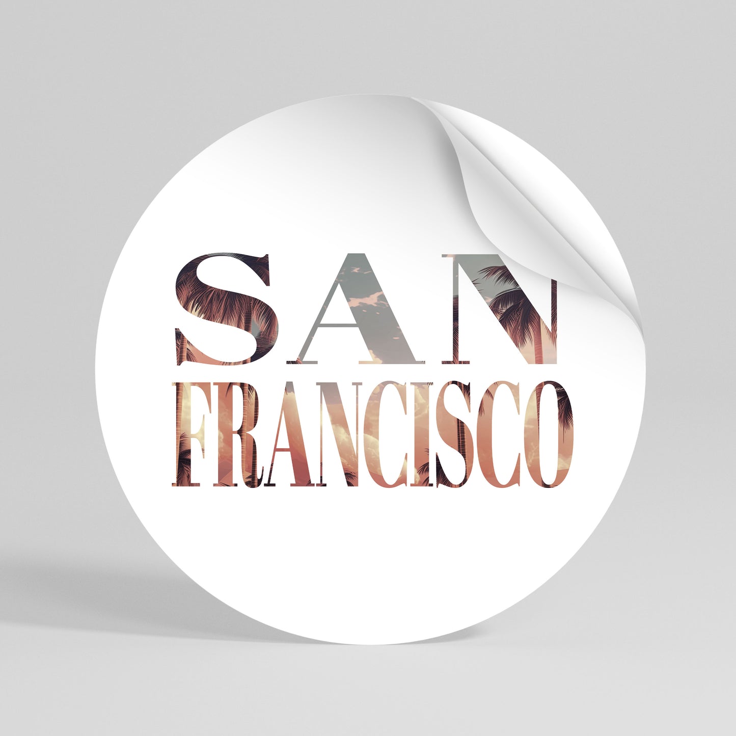 SAN FRANCISCO Kulatá samolepka