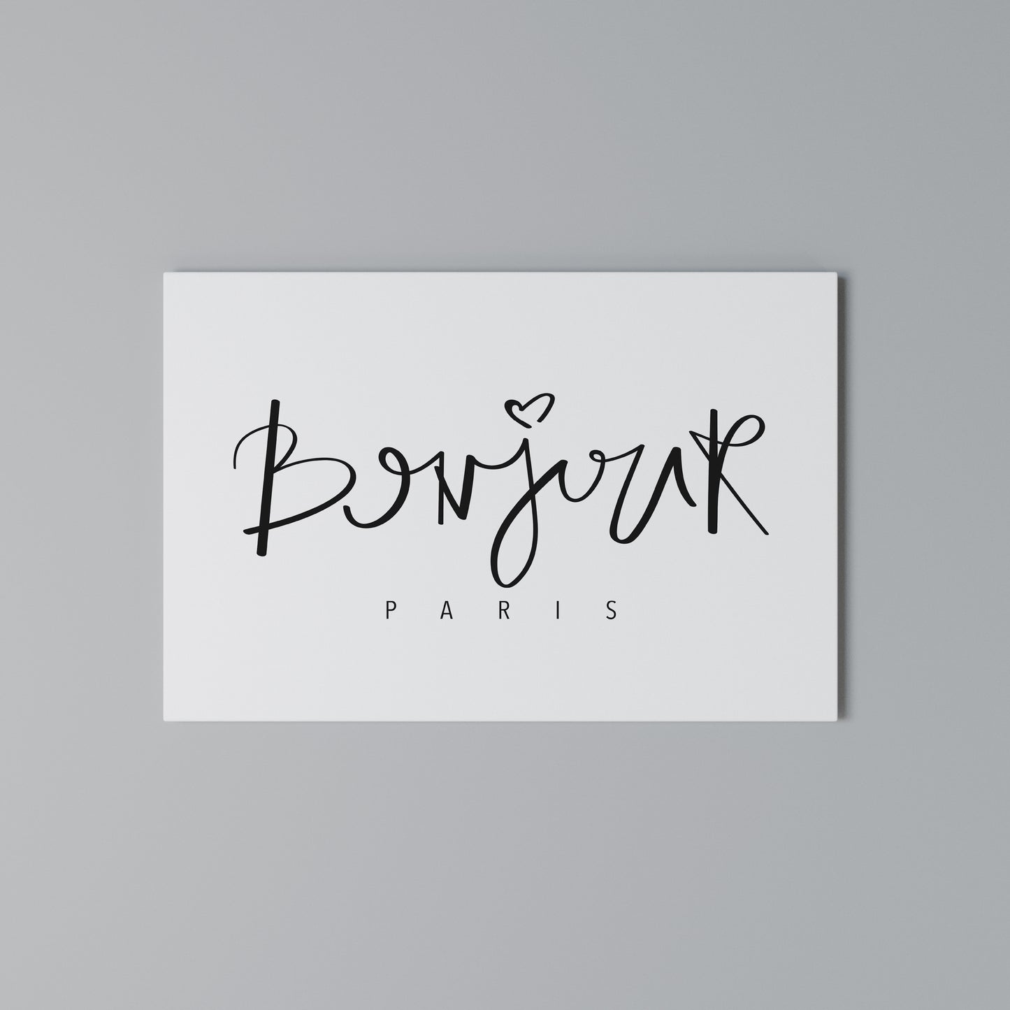 BONJOUR LOVE Horizontal Canvas Print