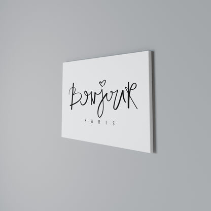 BONJOUR LOVE Horizontal Canvas Print