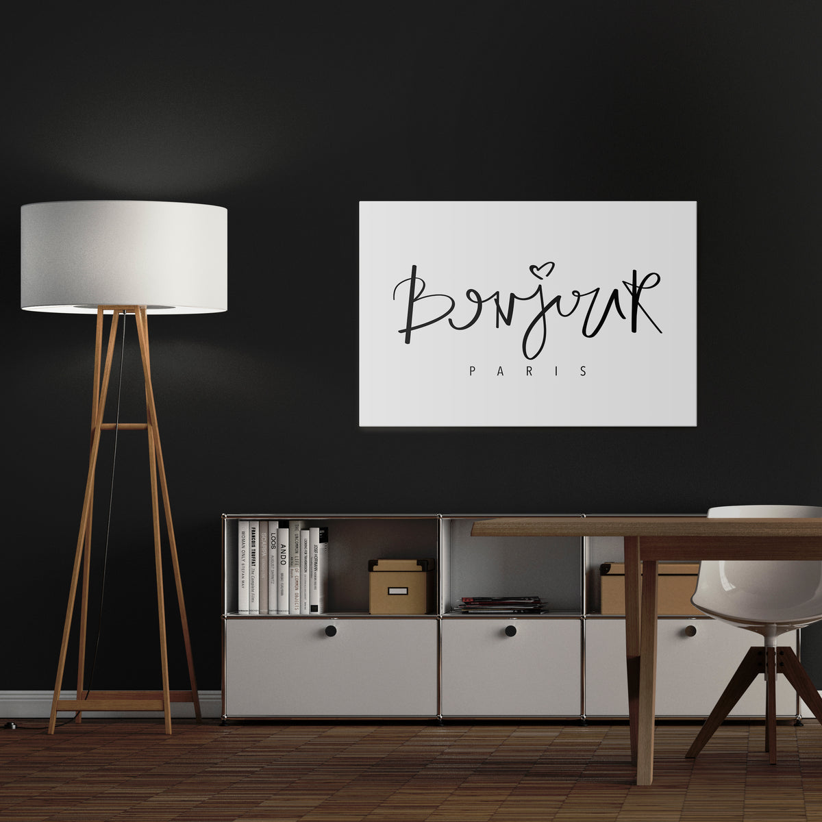 BONJOUR LOVE Horizontal Canvas Print
