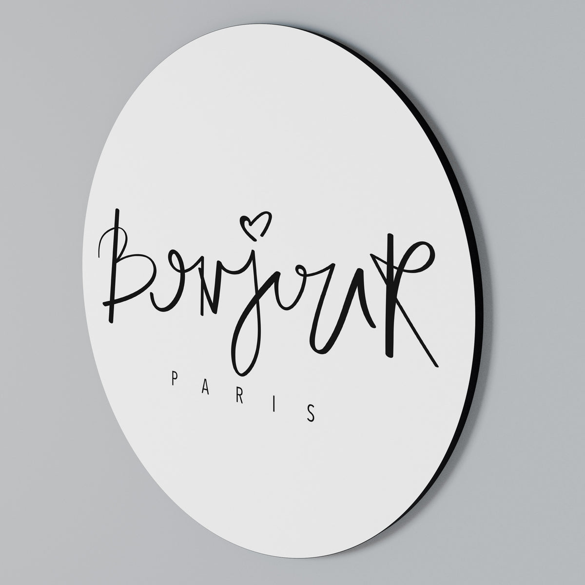 BONJOUR LOVE Kulatá nástěnná dekorace