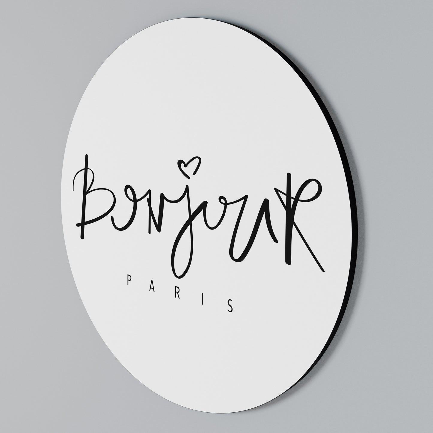 BONJOUR LOVE Kulatá nástěnná dekorace