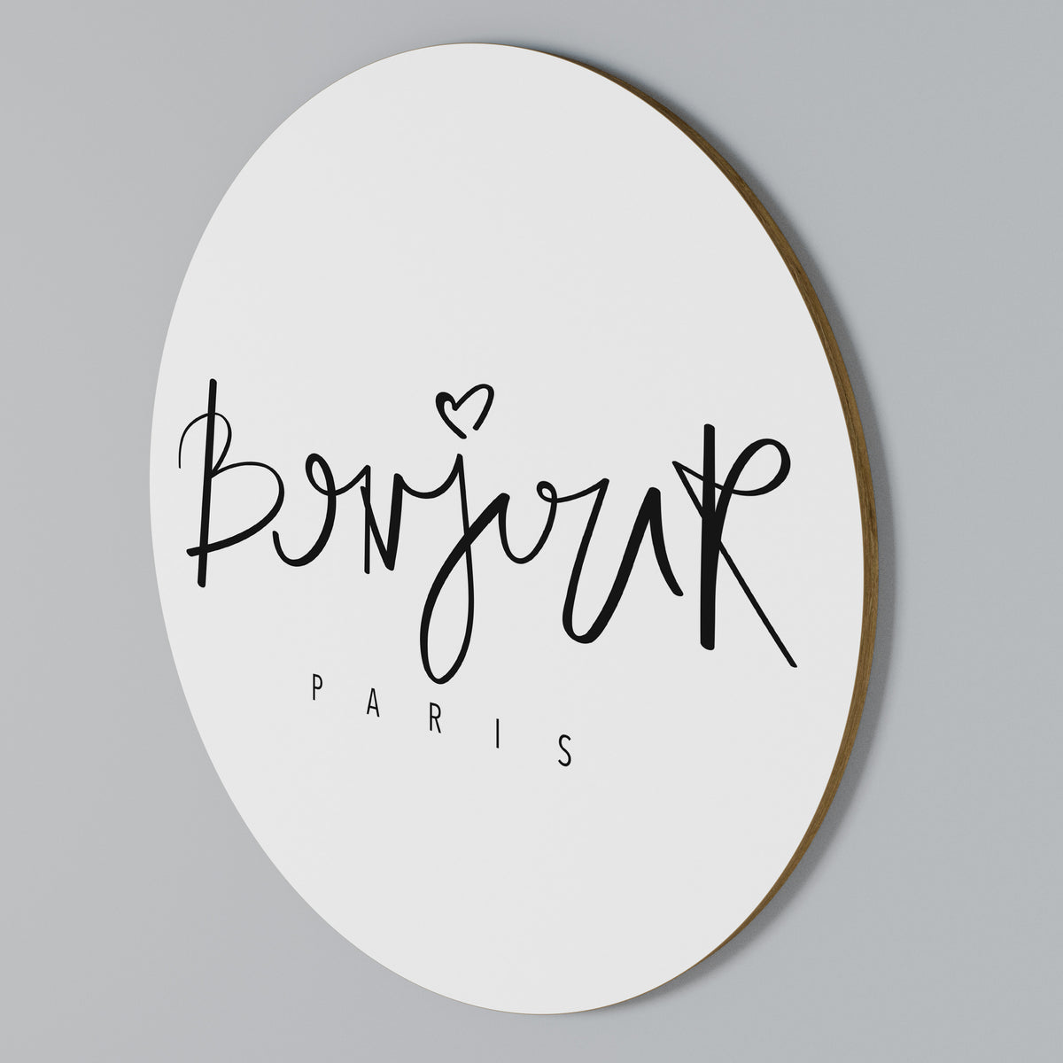 BONJOUR LOVE Kulatá nástěnná dekorace