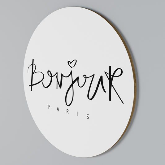 BONJOUR LOVE Kulatá nástěnná dekorace