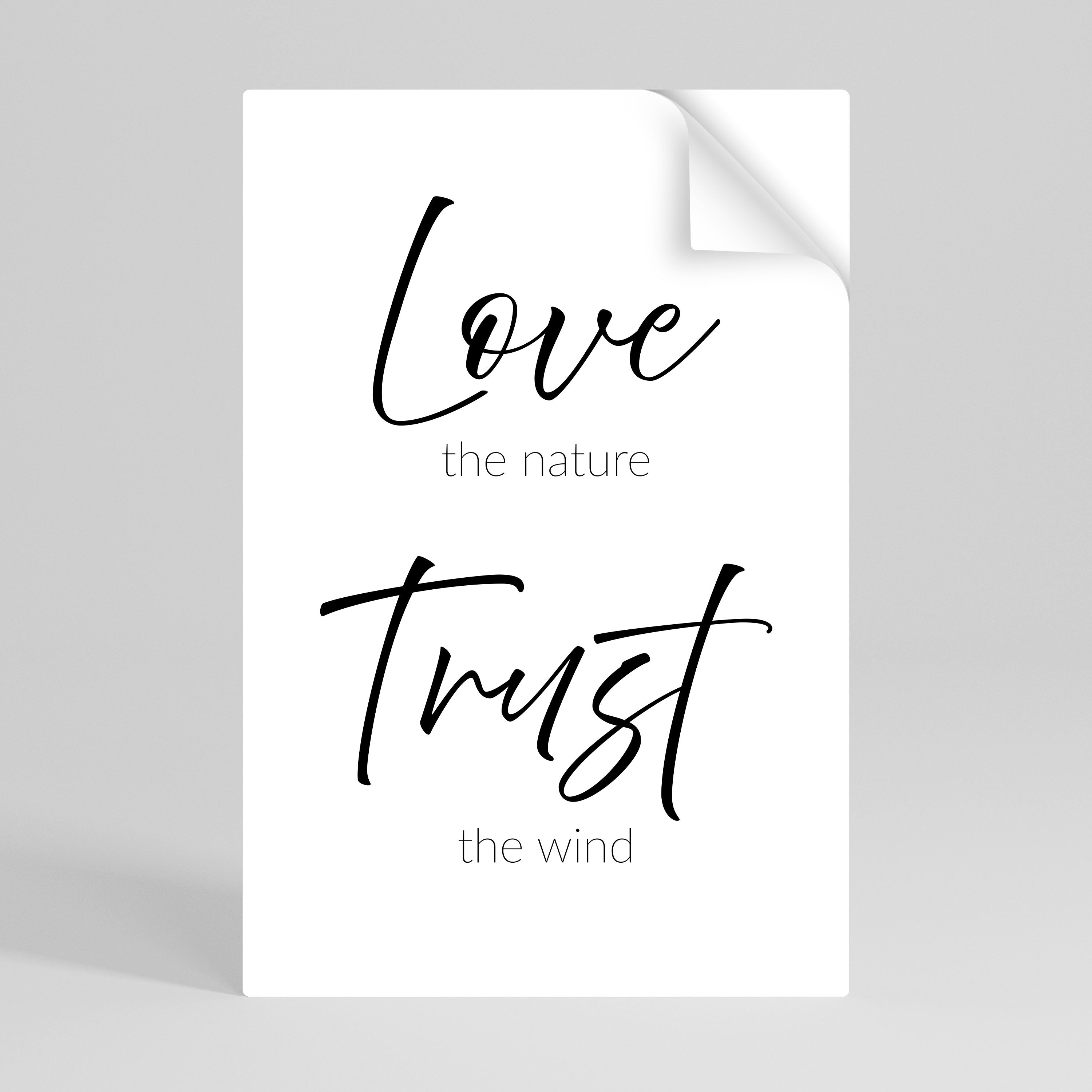 BREEZY BELIEFS Svislý samolepicí plakát