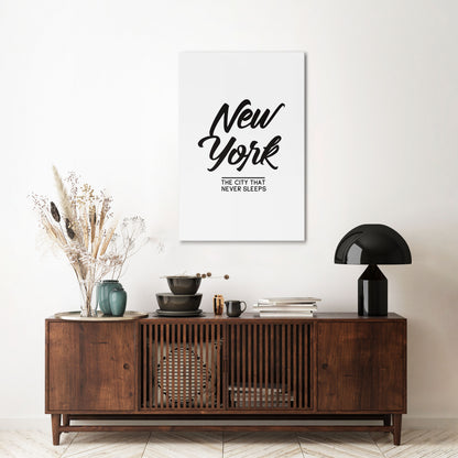 AWAKE IN NYC Vertical Canvas Print