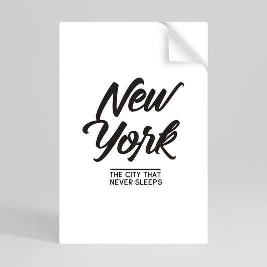 AWAKE IN NYC Svislý samolepicí plakát