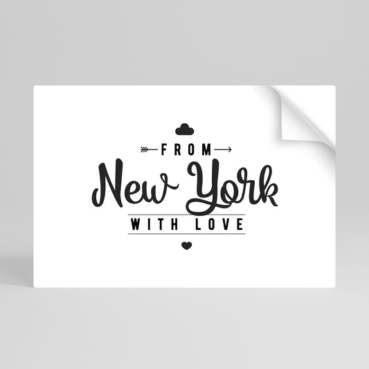 NEW YORK HEARTBEAT Vodorovný samolepicí plakát