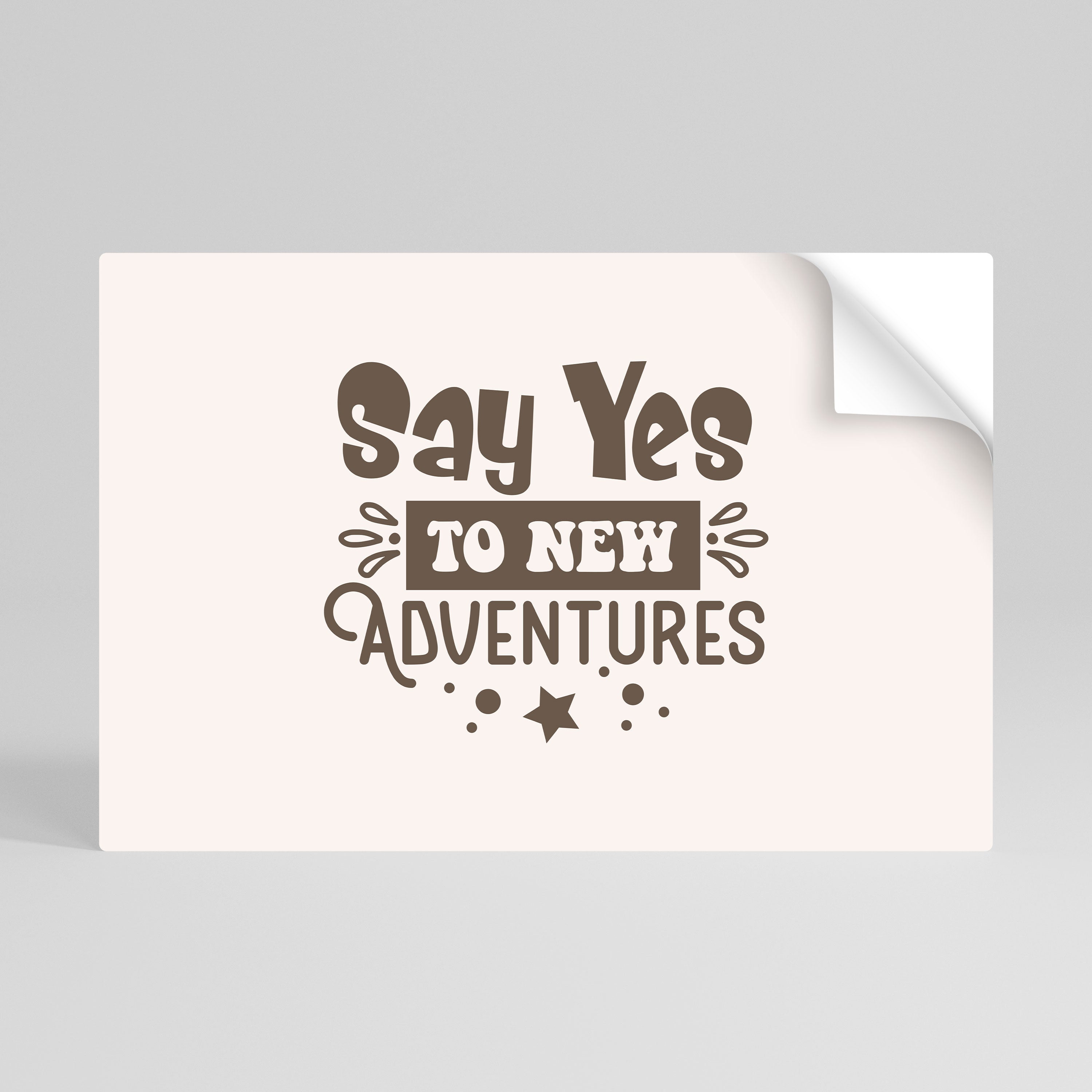 ADVENTURE AWAITS YOU Vodorovný samolepicí plakát