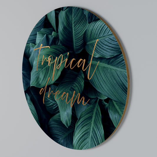 TROPICAL BLISS Kulatá nástěnná dekorace