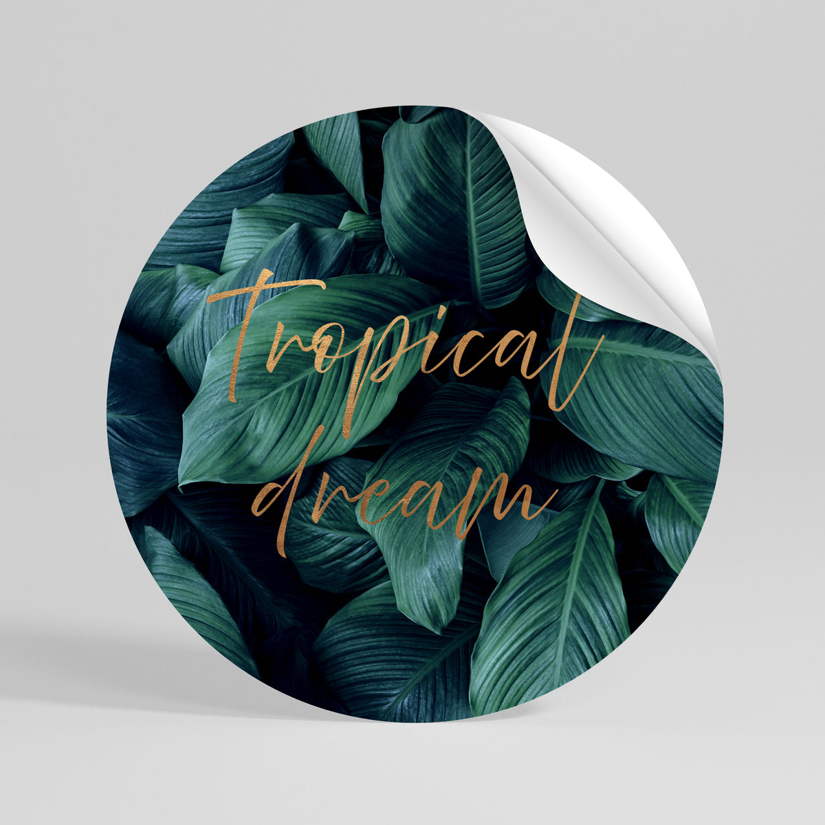 TROPICAL BLISS Kulatá samolepka