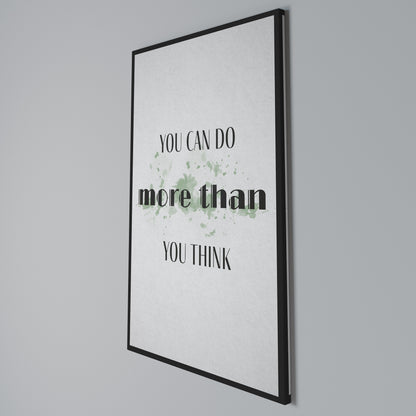 BELIEVE AND ACHIEVE Vertical Canvas Print