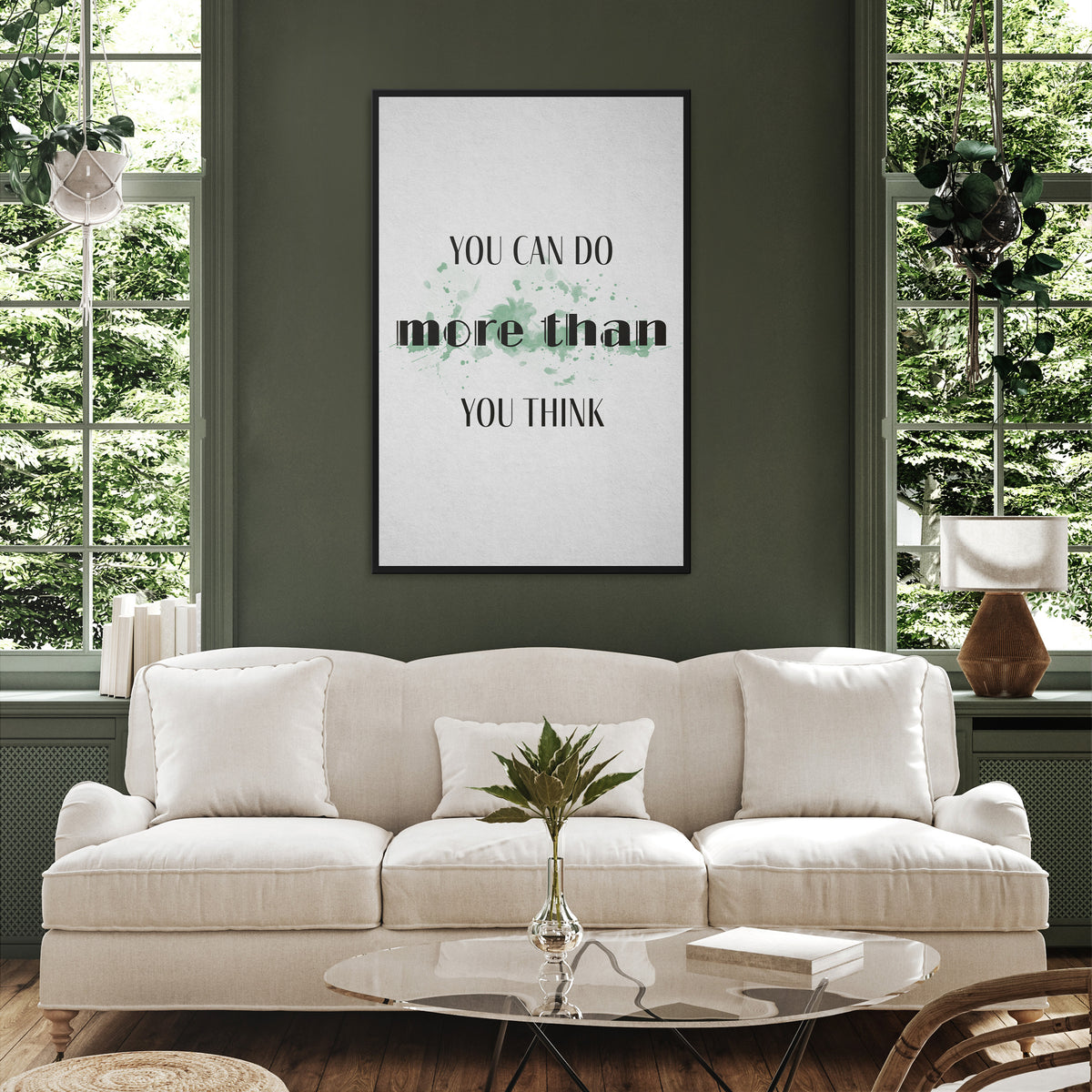 BELIEVE AND ACHIEVE Vertical Canvas Print