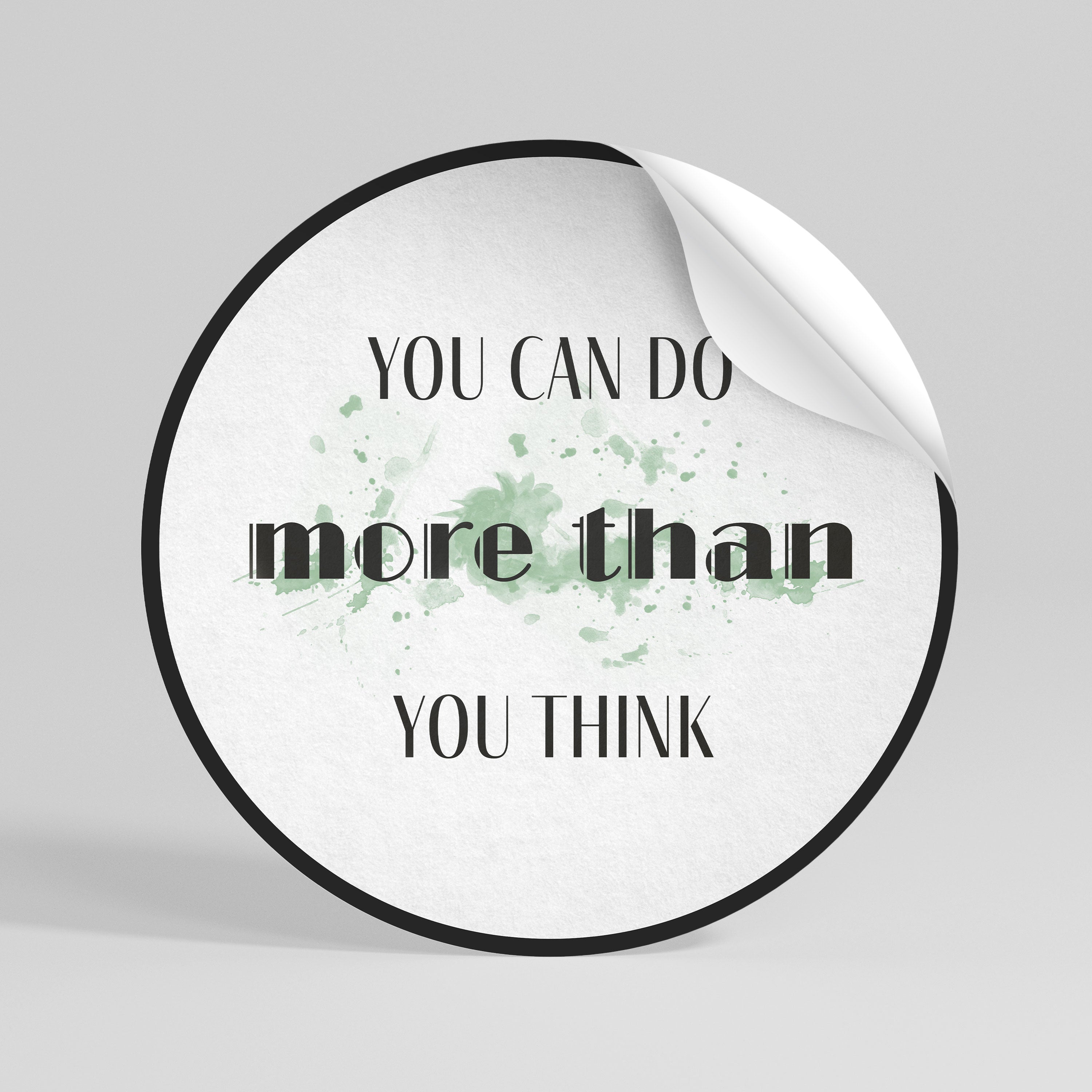 BELIEVE AND ACHIEVE Kulatá samolepka