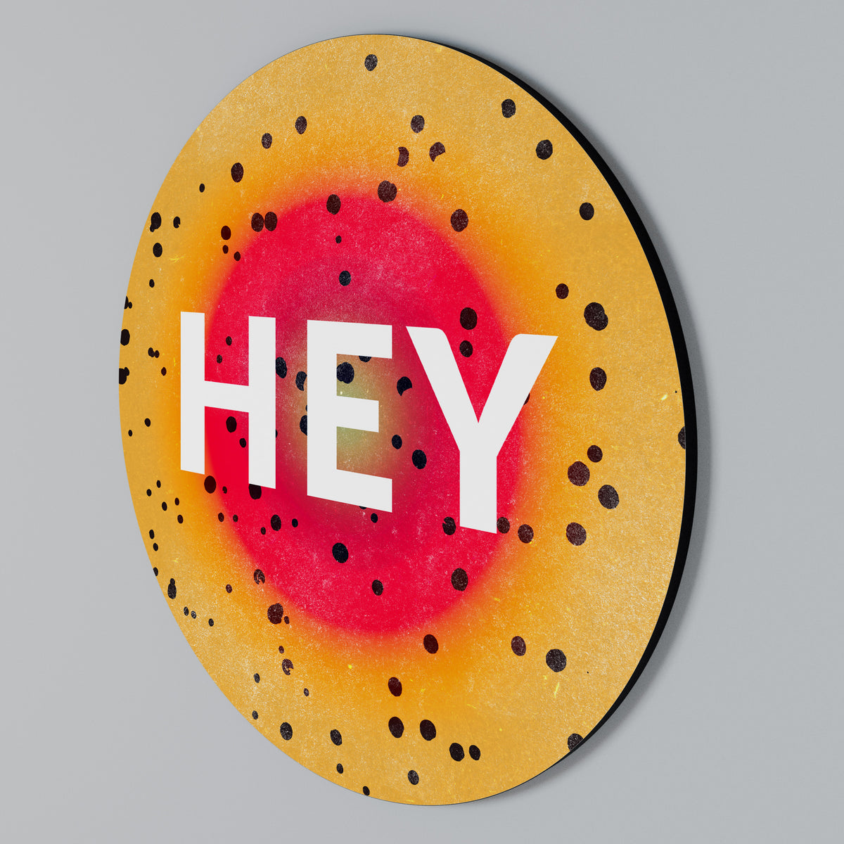 HEY THERE Kulatá nástěnná dekorace