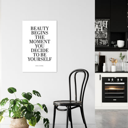 BEAUTY REDEFINED Vertical Canvas Print