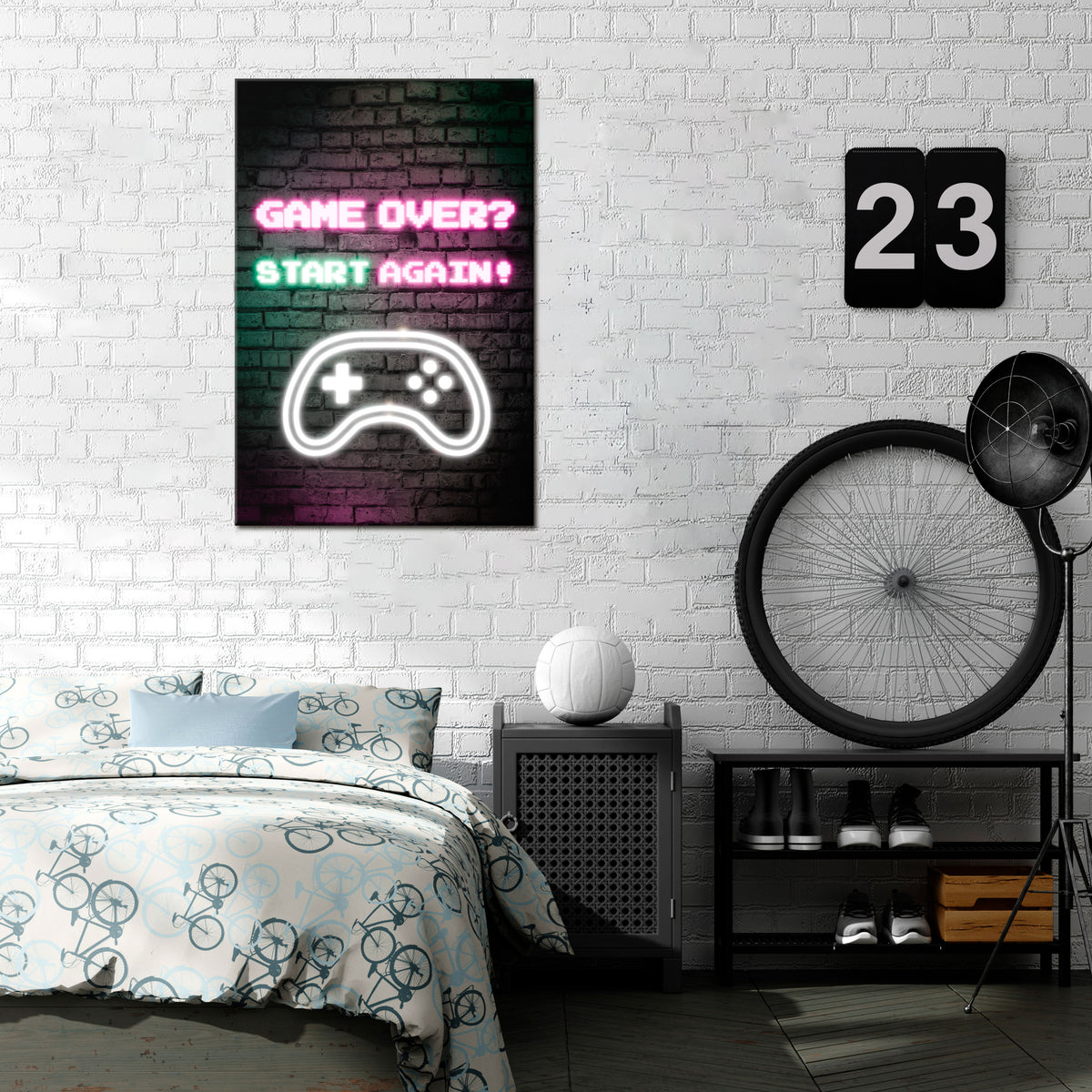 RESPAWN YOUR ADVENTURE Vertical Canvas Print
