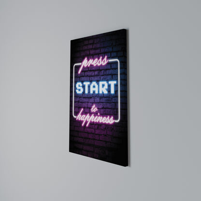 PRESS PLAY FOR JOY Vertical Canvas Print