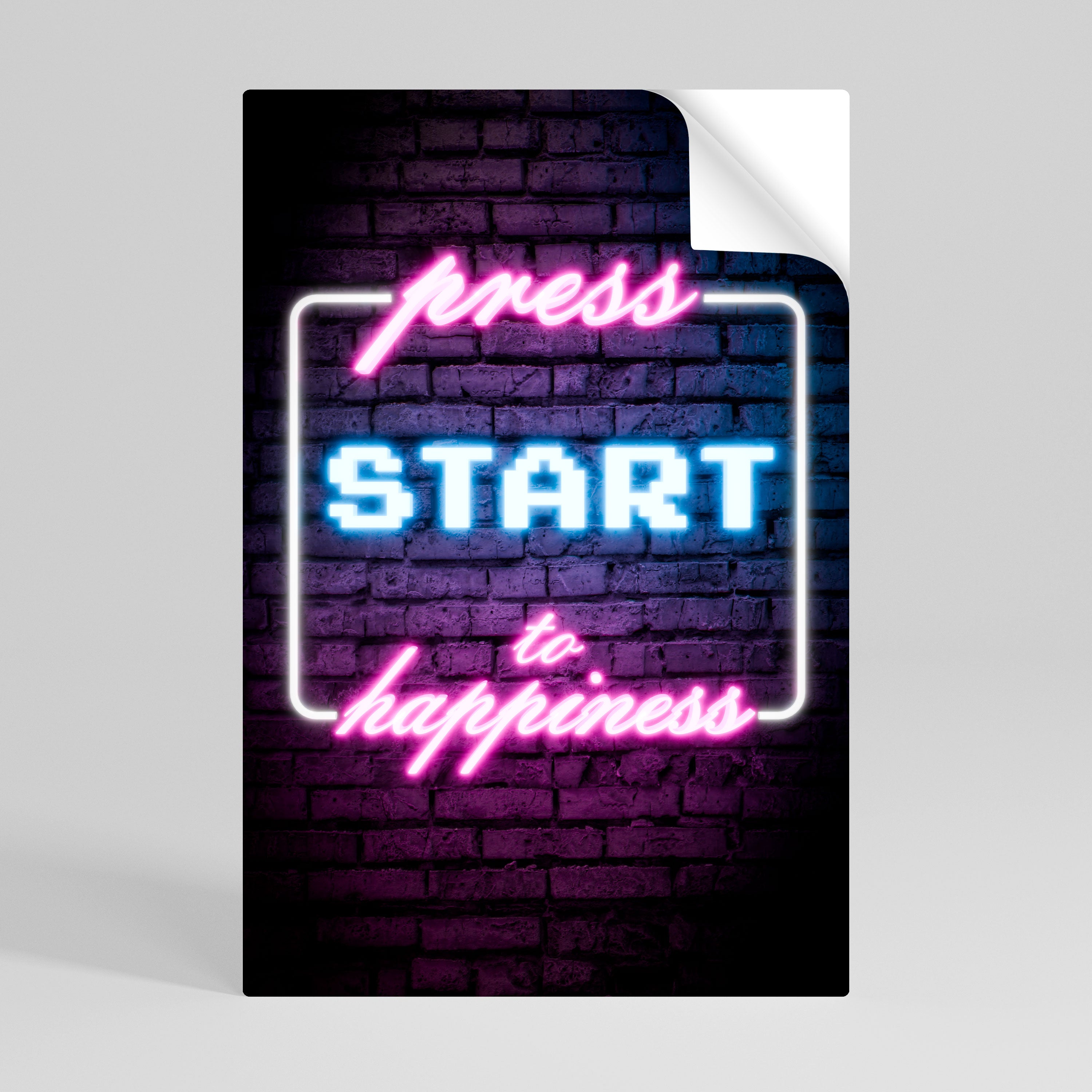 PRESS PLAY FOR JOY Svislý samolepicí plakát