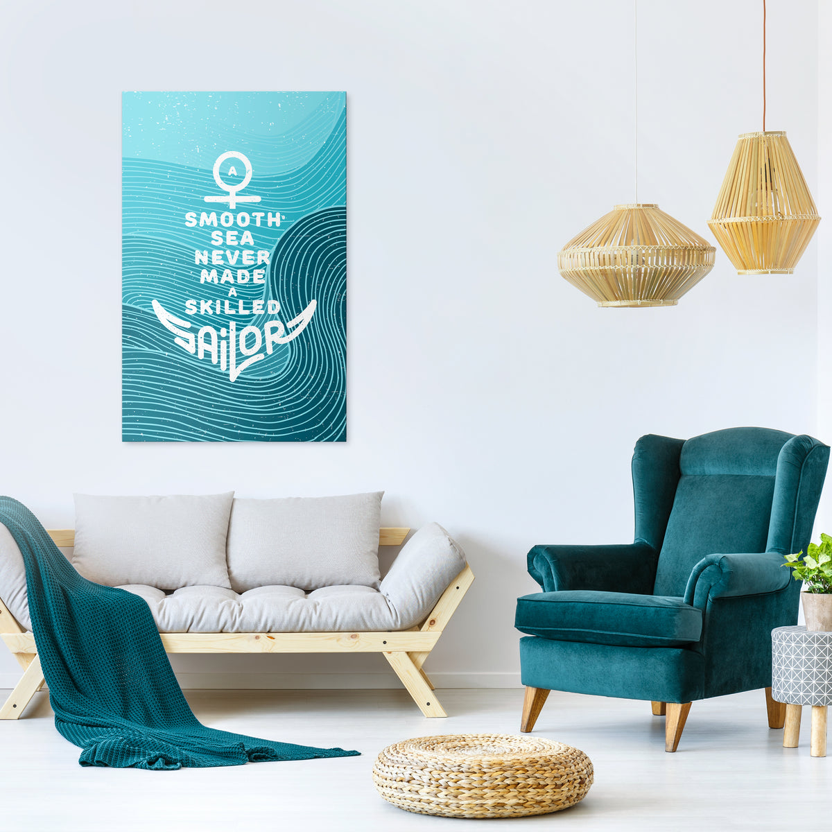SKILLED SAILOR Vertical Canvas Print