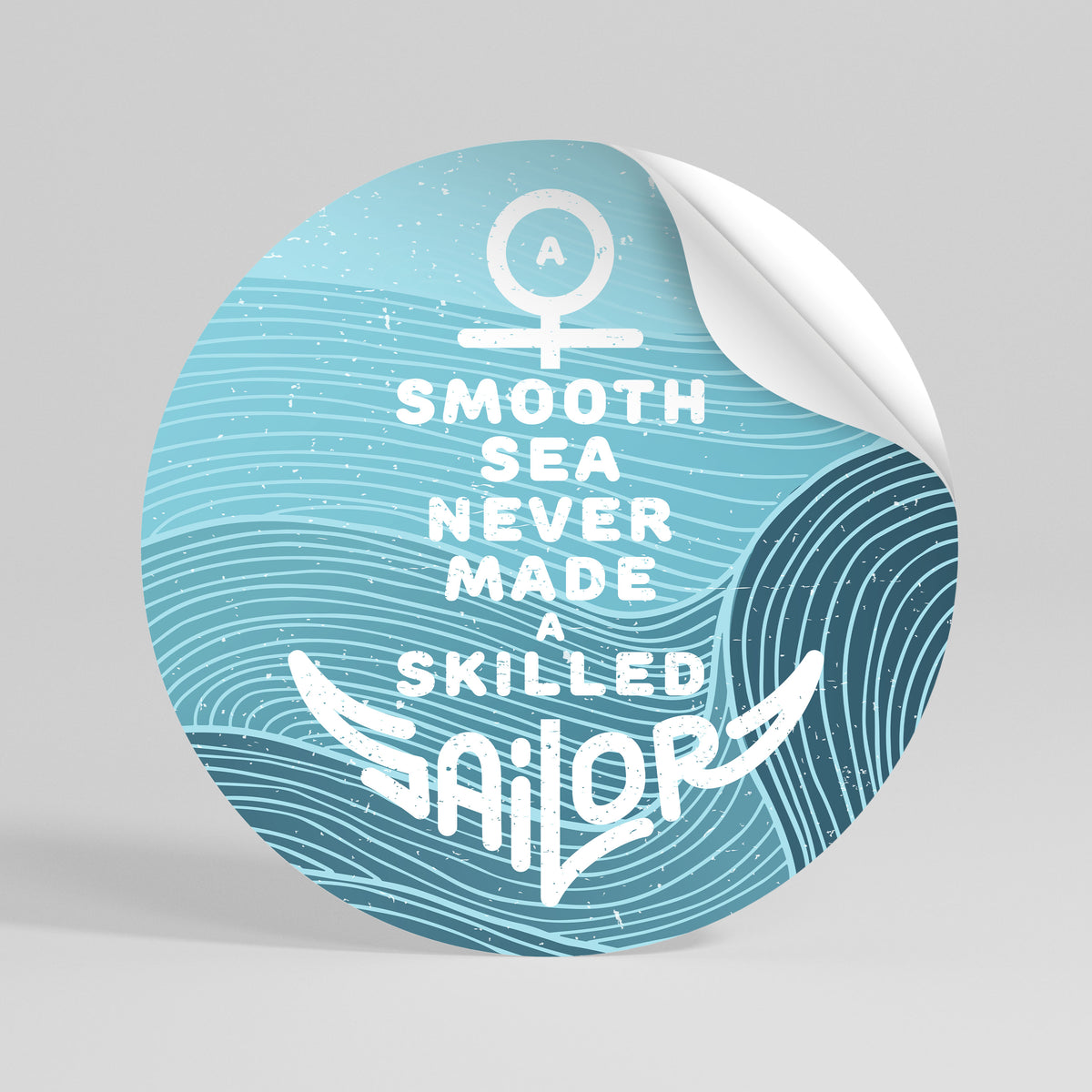SKILLED SAILOR Kulatá samolepka