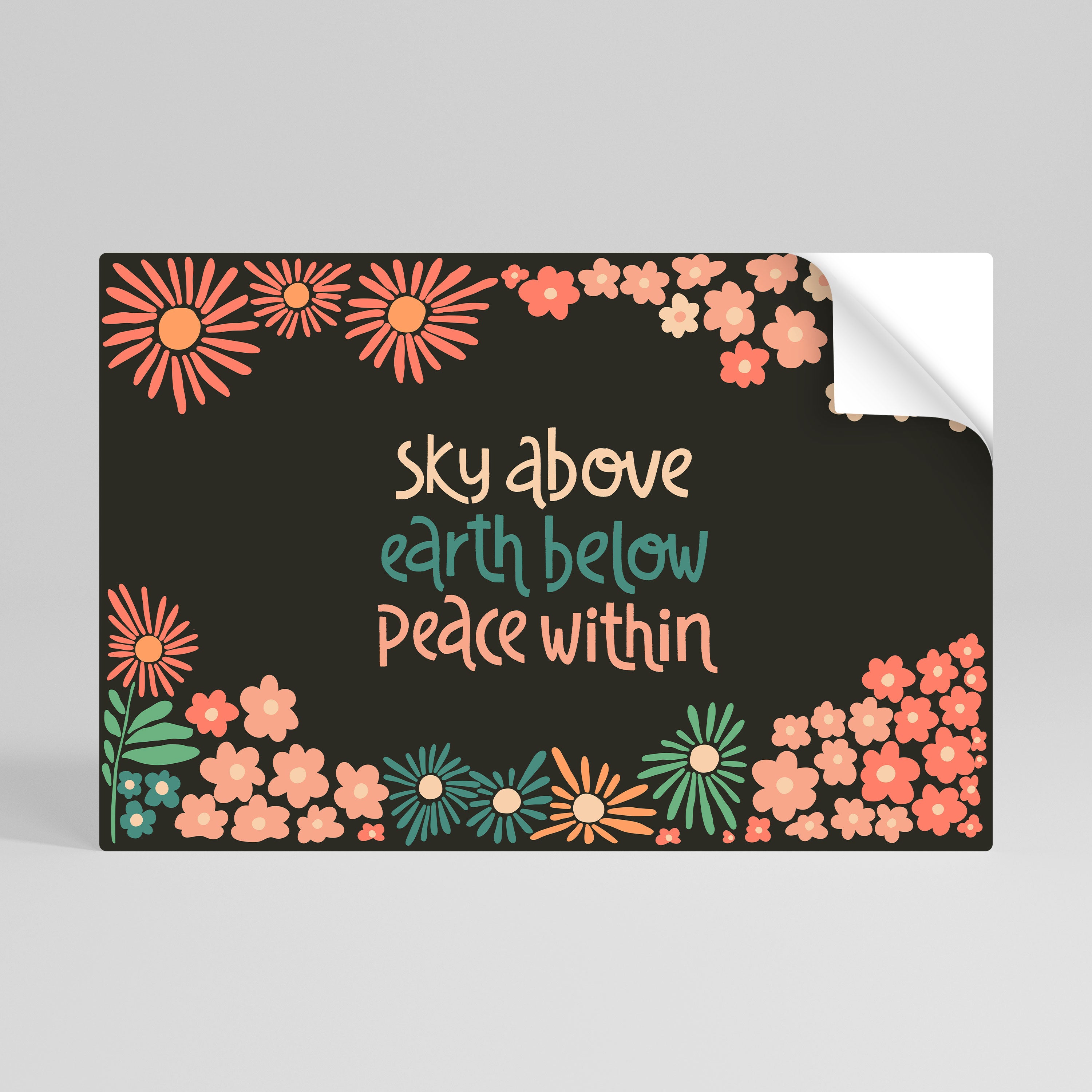 PEACE WITHIN Vodorovný samolepicí plakát