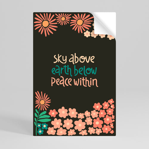 PEACE WITHIN Svislý samolepicí plakát