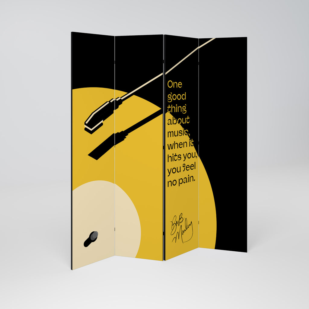 MUSIC - NO PAIN 4dílný paraván
