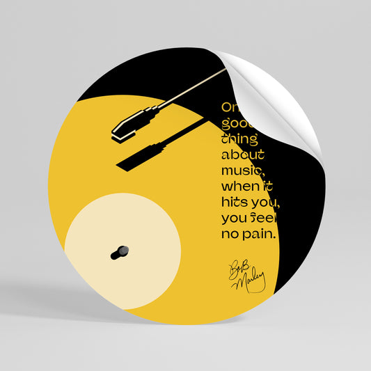 MUSIC - NO PAIN Kulatá samolepka
