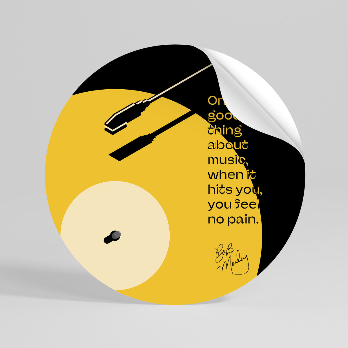 MUSIC - NO PAIN Kulatá samolepka