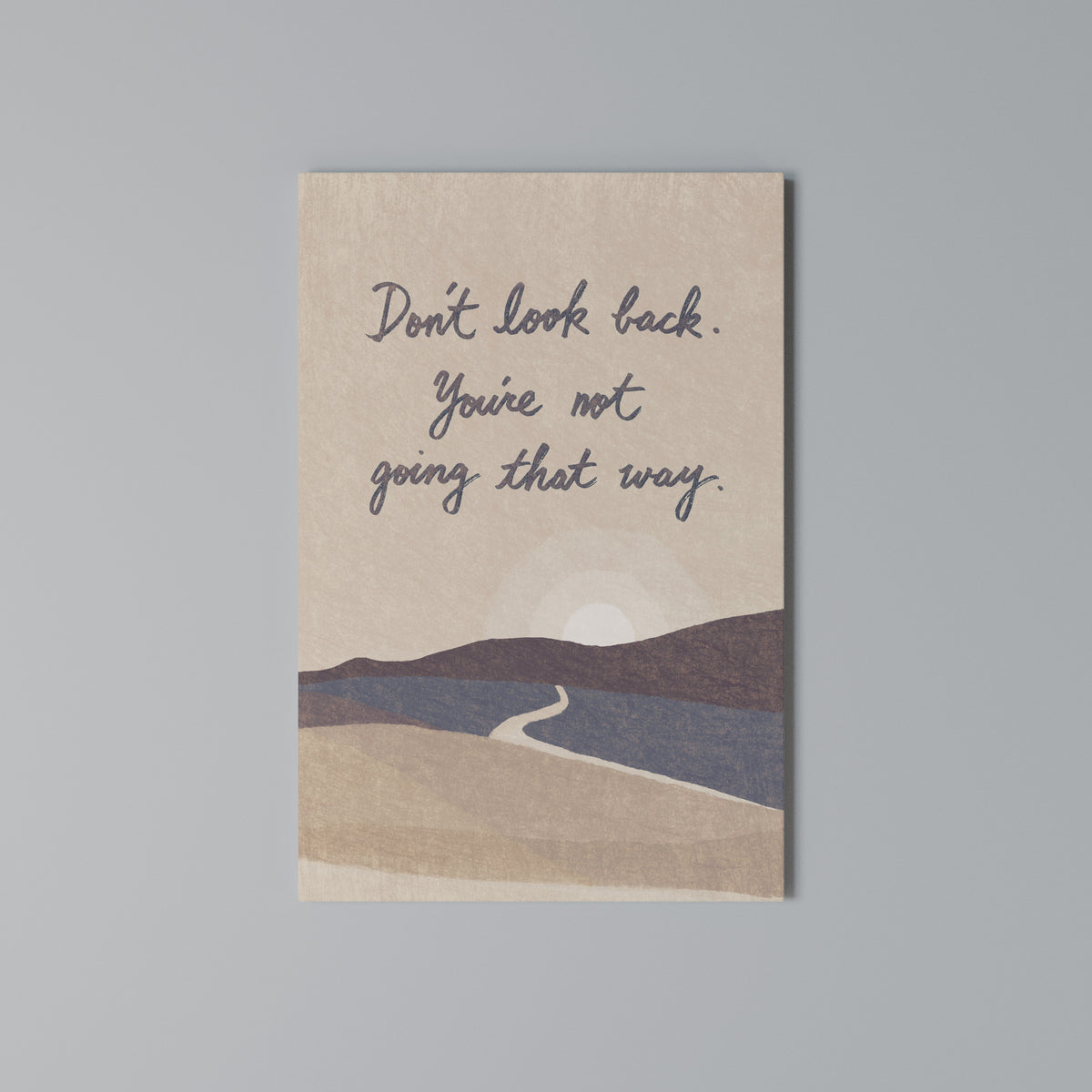 DON'T LOOK BACK Vertical Canvas Print