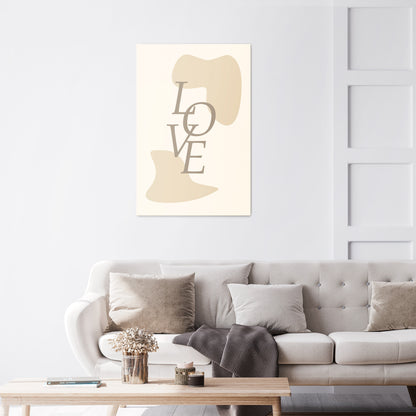 LOVE IN FORM Vertical Canvas Print