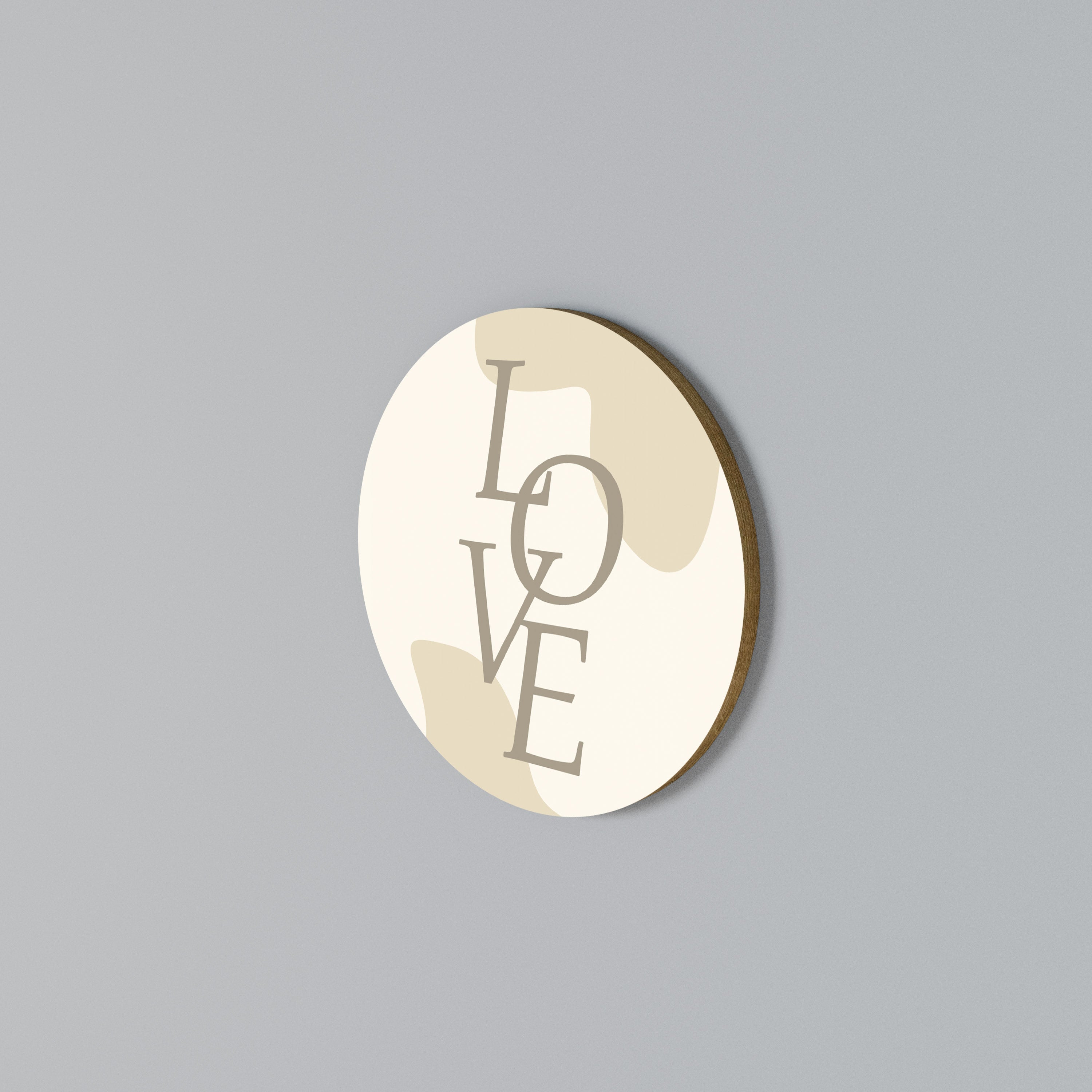 LOVE IN FORM Round Wall Art