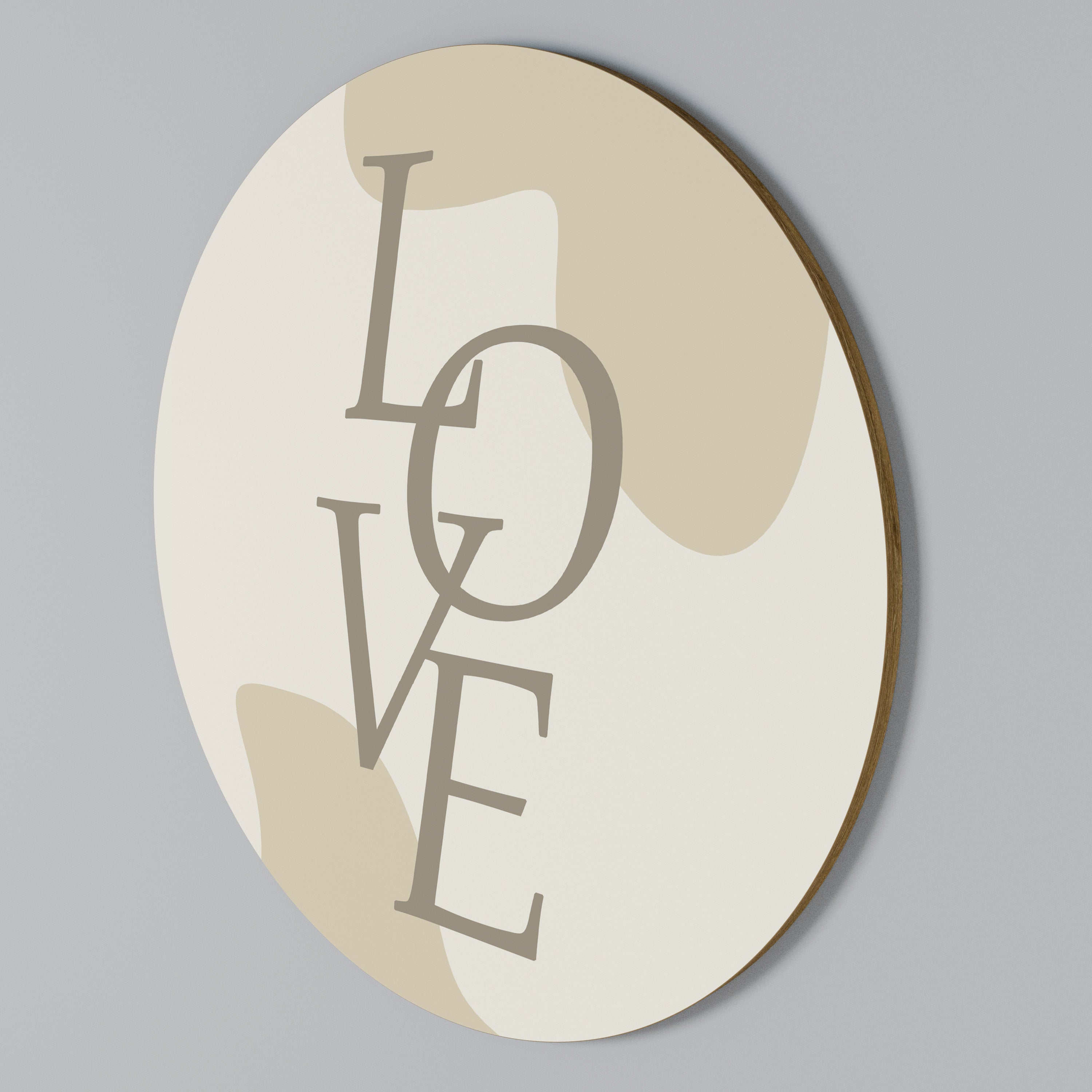 LOVE IN FORM Round Wall Art