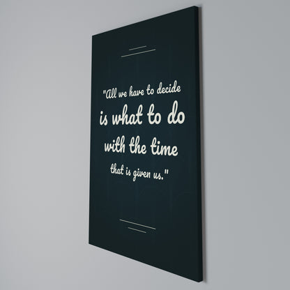 DECISIONS IN MOMENTS Vertical Canvas Print