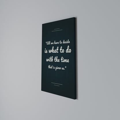 DECISIONS IN MOMENTS Vertical Canvas Print