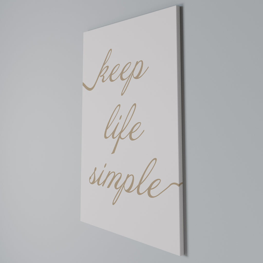 MINIMALIST MANTRA Vertical Canvas Print