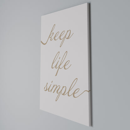 MINIMALIST MANTRA Vertical Canvas Print