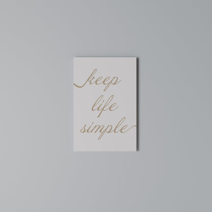 MINIMALIST MANTRA Vertical Canvas Print