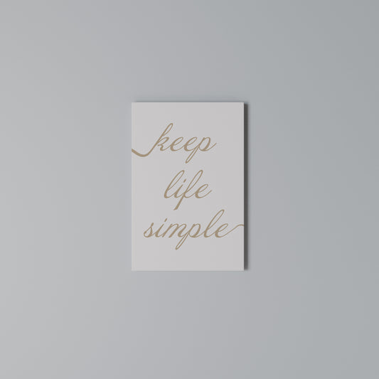 MINIMALIST MANTRA Vertical Canvas Print