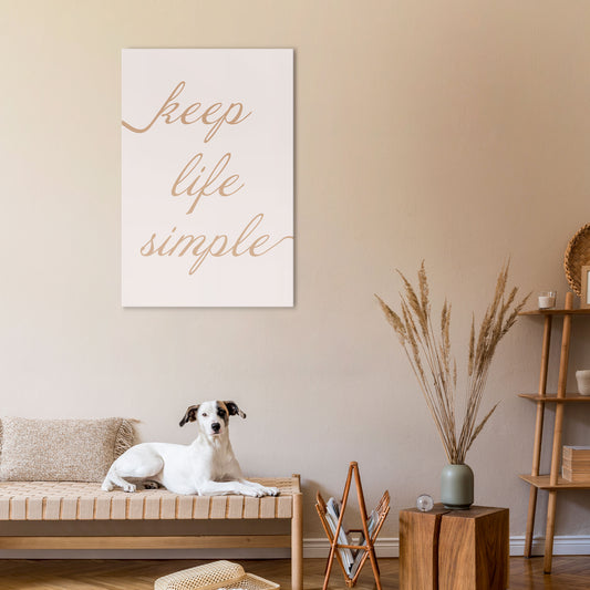 MINIMALIST MANTRA Vertical Canvas Print