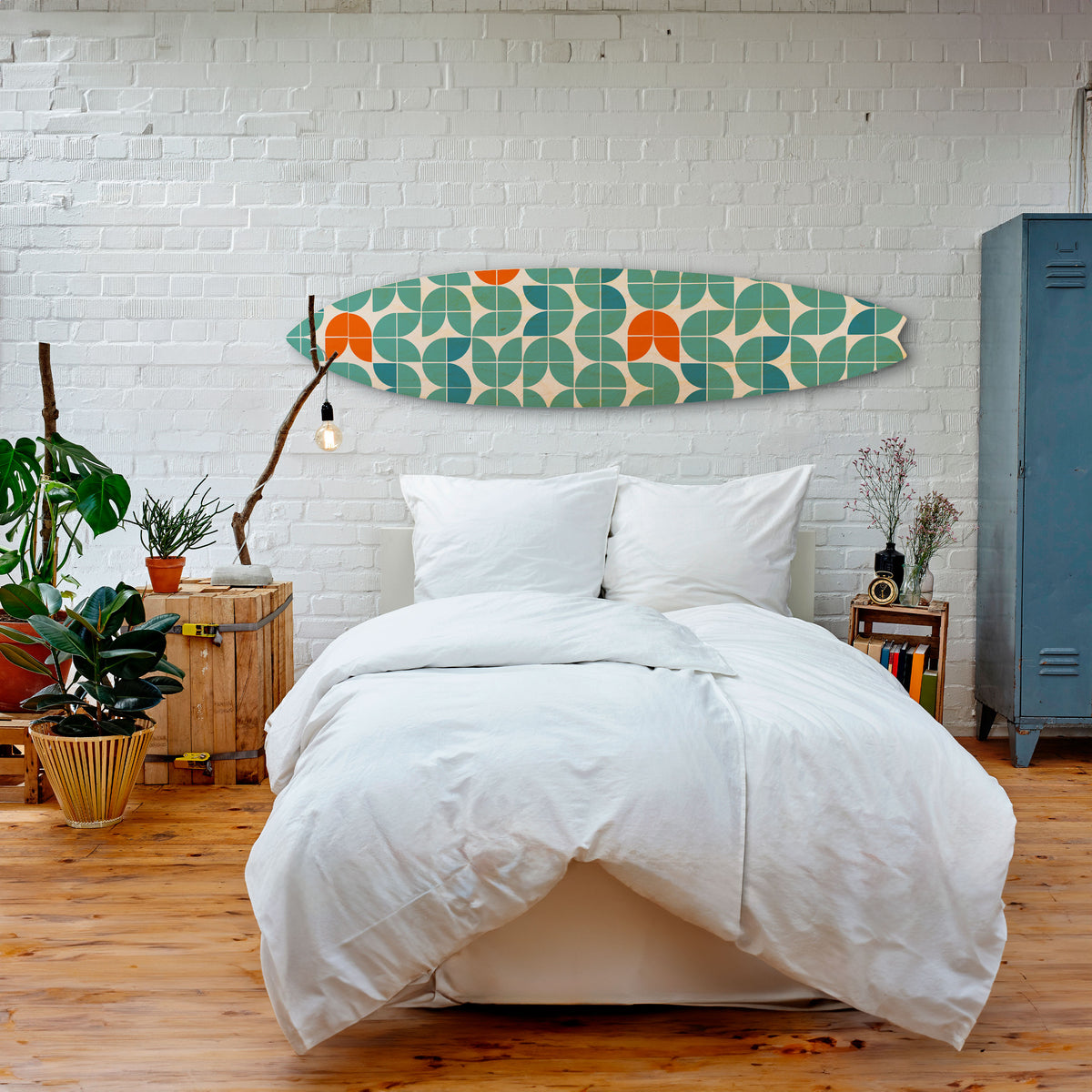 BE THE CHANGE Dekorativní panel ve tvaru surfu